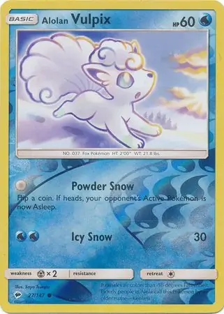 27/147 Alolan Vulpix BUS Common Reverse Holo