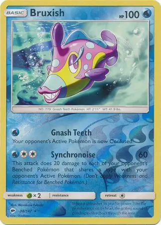 38/147 Bruxish BUS Rare Reverse Holo