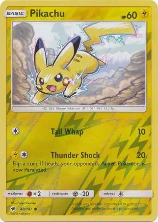 40/147 Pikachu BUS Common Reverse Holo