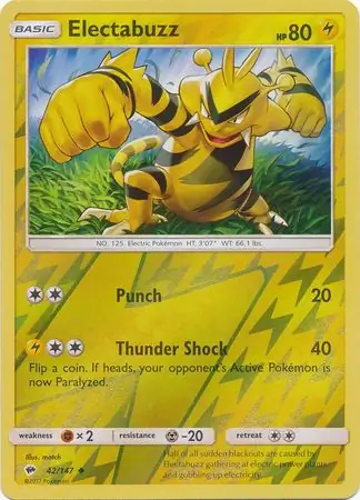 42/147 Electabuzz BUS Uncommon Reverse Holo