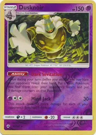 53/147 Dusknoir BUS Rare Holo Reverse Holo