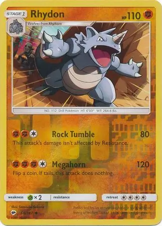 66/147 Rhydon BUS Uncommon Reverse Holo