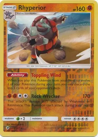 67/147 Rhyperior BUS Rare Holo Reverse Holo