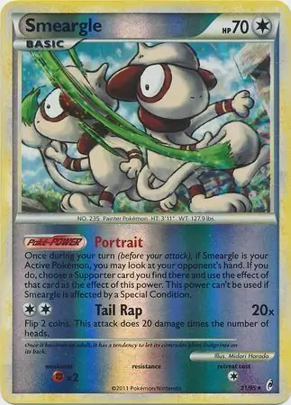 21/95 Smeargle CL Rare Holo Reverse Holo