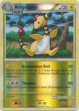 23/95 Ampharos CL Rare Reverse Holo