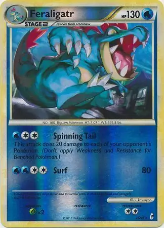 25/95 Feraligatr CL Rare Reverse Holo