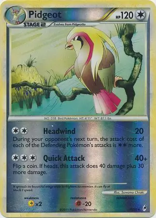 30/95 Pidgeot CL Rare Reverse Holo