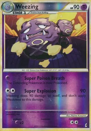 38/95 Weezing CL Rare Reverse Holo