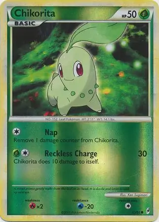 53/95 Chikorita CL Common Reverse Holo