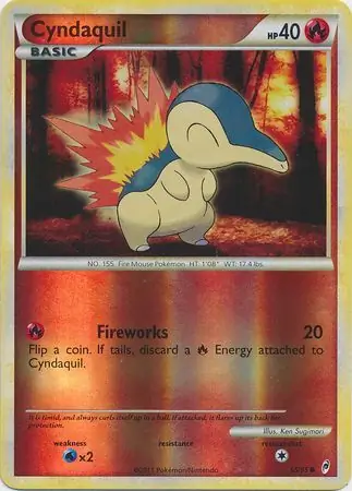 55/95 Cyndaquil CL Common Reverse Holo
