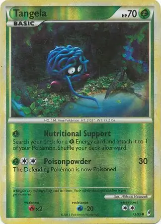 72/95 Tangela CL Common Reverse Holo