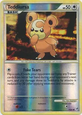 73/95 Teddiursa CL Common Reverse Holo