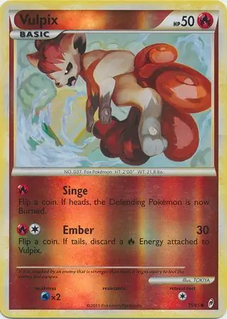 75/95 Vulpix CL Common Reverse Holo