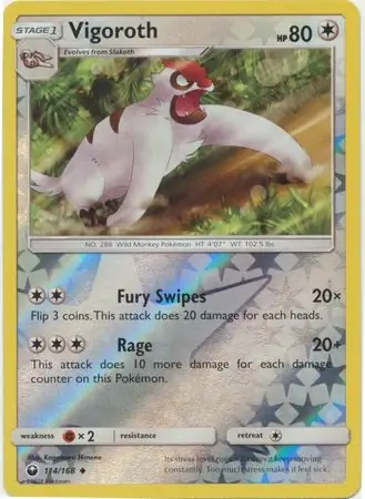 114/168 Vigoroth CES Uncommon Reverse Holo