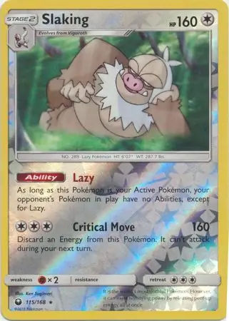 115/168 Slaking CES Rare Holo Reverse Holo