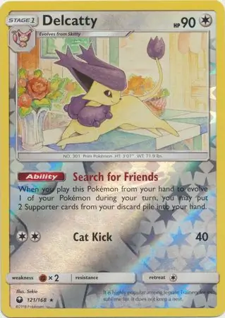 121/168 Delcatty CES Rare Holo Reverse Holo