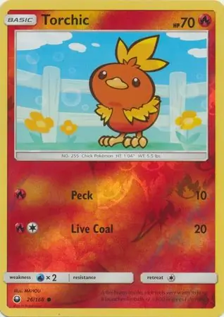 26/168 Torchic CES Common Reverse Holo