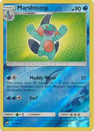 34/168 Marshtomp CES Uncommon Reverse Holo