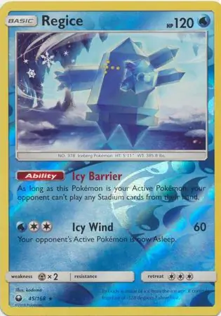 45/168 Regice CES Rare Reverse Holo