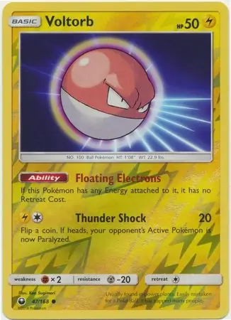 47/168 Voltorb CES Common Reverse Holo