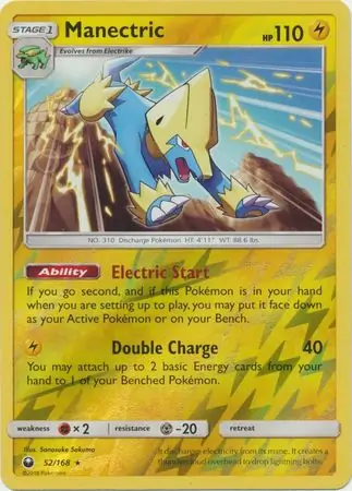 52/168 Manectric CES Rare Reverse Holo