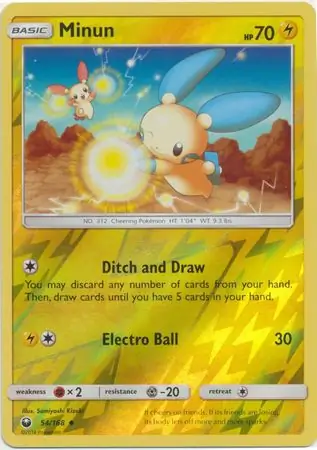 54/168 Minun CES Uncommon Reverse Holo
