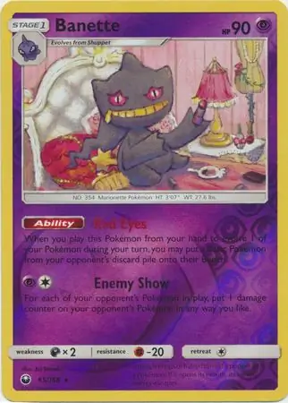 65/168 Banette CES Rare Reverse Holo