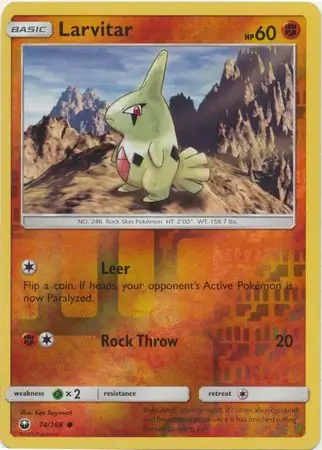 74/168 Larvitar CES Common Reverse Holo
