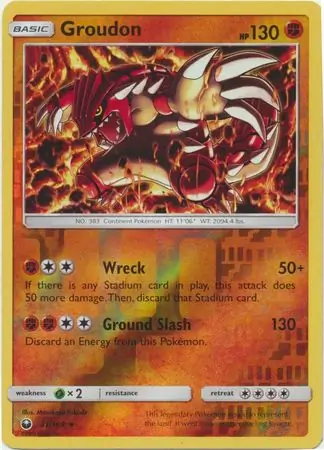 81/168 Groudon CES Rare Holo Reverse Holo