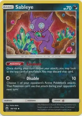 88/168 Sableye CES Uncommon Reverse Holo