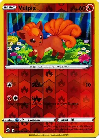 Vulpix Champion's Path 006/073 Common Reverse Holo