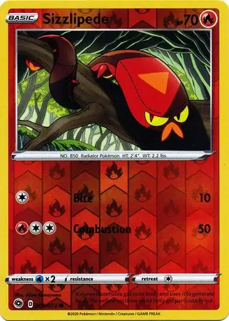 Sizzlipede Champion's Path 009/073 Common Reverse Holo