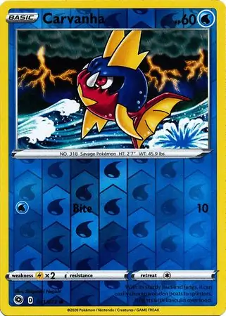 Carvanha Champion's Path 011/073 Common Reverse Holo