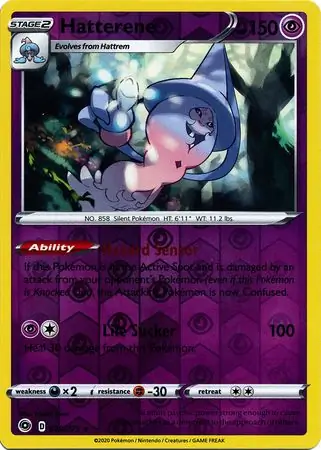 Hatterene Champion's Path 020/073 Rare Holo Reverse Holo