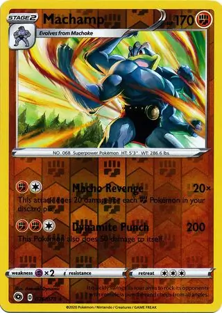 Machamp Champion's Path 026/073 Rare Holo Reverse Holo