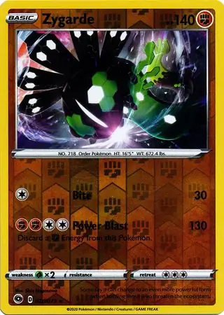 Zygarde Champion's Path 028/073 Rare Holo Reverse Holo