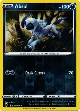 Absol Champion's Path 038/073 Uncommon Reverse Holo