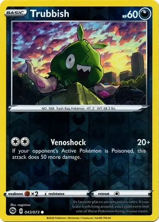 Trubbish Champion's Path 043/073 Common Reverse Holo