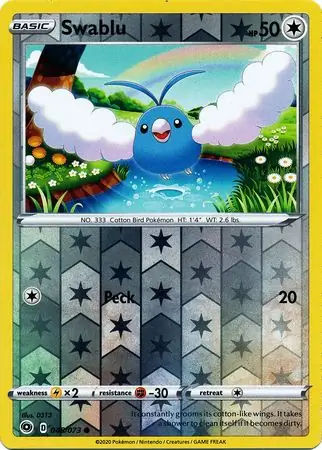 Swablu Champion's Path 048/073 Common Reverse Holo