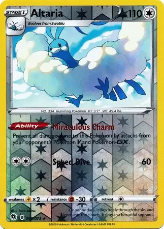 Altaria Champion's Path 049/073 Rare Holo Reverse Holo