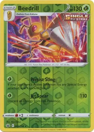 003/198 Beedrill CRE Rare Holo Reverse Holo