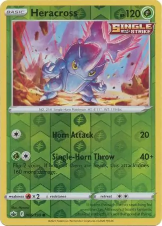 006/198 Heracross CRE Common Reverse Holo