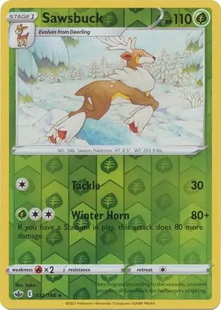012/198 Sawsbuck CRE Rare Reverse Holo