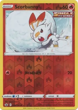 026/198 Scorbunny CRE Common Reverse Holo