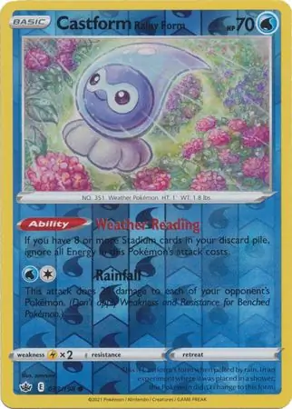 033/198 Castform Rainy Form CRE Common Reverse Holo
