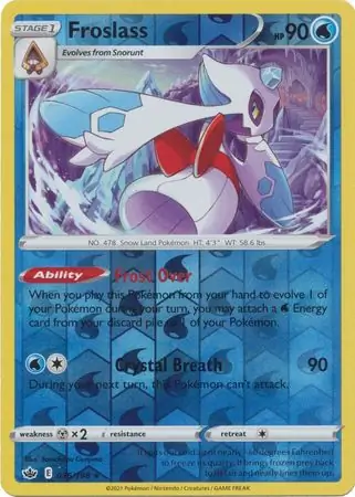 036/198 Froslass CRE Rare Holo Reverse Holo