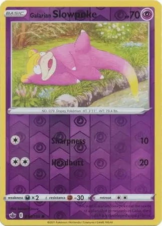 054/198 Galarian Slowpoke CRE Common Reverse Holo