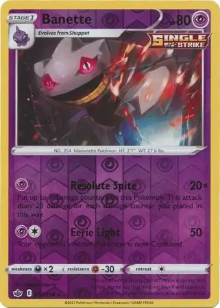 063/198 Banette CRE Rare Reverse Holo