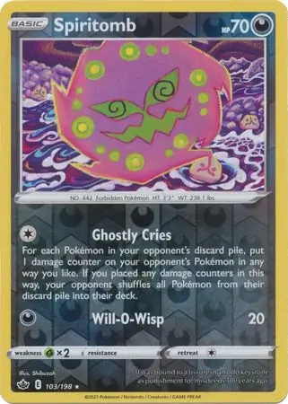 103/198 Spiritomb CRE Rare Reverse Holo