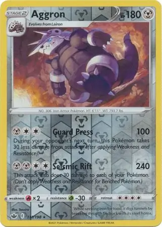111/198 Aggron CRE Rare Reverse Holo